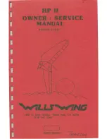 Wills Wing HP II Owner'S And Service Manual preview