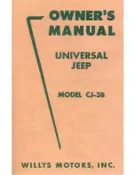 Предварительный просмотр 1 страницы Willys CJ-3B Owner'S Manual