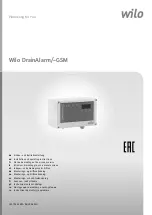 Предварительный просмотр 1 страницы Wilo Control DrainAlarm Installation And Operating Instructions Manual