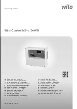 Предварительный просмотр 1 страницы Wilo Control MS-L  2x4kW Series Installation And Operating Instructions Manual