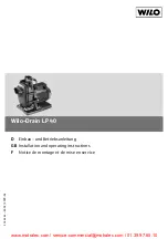 Предварительный просмотр 1 страницы Wilo Drain LP 40 Installation And Operating Instructions Manual