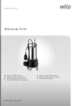 Предварительный просмотр 1 страницы Wilo Drain TC 40 Installation And Operating Instructions Manual