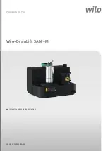 Wilo DrainLift SANI-M Series Installation And Operating Instructions Manual preview