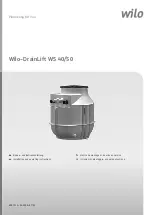 Wilo DrainLift WS 40 Installation And Operating Instructions Manual preview