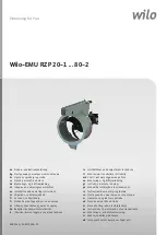 Wilo EMU RZP 20 Series Installation And Operating Instructions Manual preview