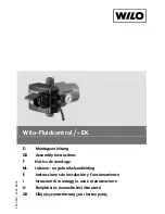 Wilo fluidcontrol ek Assembly Instructions Manual предпросмотр