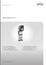 Wilo HELIX VE 1 Series Installation And Operating Instructions Manual предпросмотр