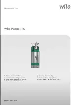 Wilo Padus PRO M08L/T039-540/A Installation And Operating Instructions Manual preview