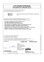 Предварительный просмотр 54 страницы Wilo Plavis 011-C Installation And Operating Instructions Manual