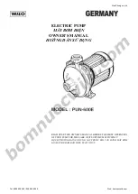 Wilo PUN-600E Quick Start Manual предпросмотр