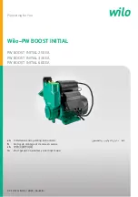 Wilo PW BOOST INITIAL 250EA Installation And Operating Instructions Manual preview