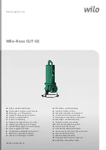 Preview for 1 page of Wilo Rexa CUT GE Installation And Operating Instructions Manual