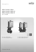 Предварительный просмотр 1 страницы Wilo STRATOS GIGA Installation And Operating Instructions Manual