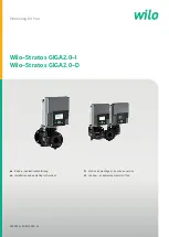 Wilo Stratos GIGA2.0-D Installation And Operating Instructions Manual preview