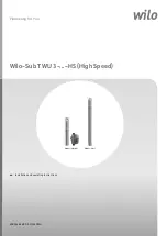 Preview for 1 page of Wilo Sub TWU 3-HS Series Installation And Operating Instructions Manual