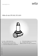 Предварительный просмотр 1 страницы Wilo Wilo-Drain STS 100 Series Installation And Operating Instructions Manual