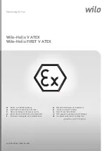 Wilo Wilo-Helix FIRST V ATEX Installation And Operating Instructions Manual preview