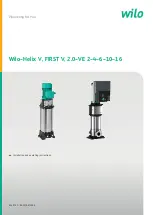 Preview for 1 page of Wilo Wilo-Helix V FIRST V 2.0-VE 10 Installation And Operating Instructions Manual