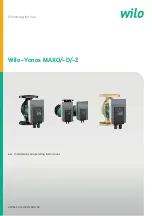 Wilo Yonos MAXO Installation And Operating Instructions Manual предпросмотр