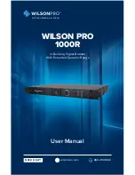 WILSON PRO 1000R User Manual предпросмотр