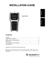 Preview for 1 page of WILSON PRO 460118 Installation Manual