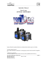 Preview for 1 page of WilTec 50199-50220 Operation Manual