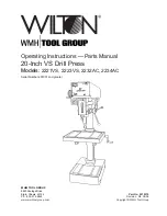 Предварительный просмотр 1 страницы Wilton 2221VS Operating Instructions & Parts Manual