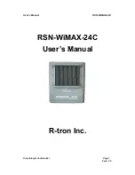 Предварительный просмотр 1 страницы WiMAX RSN-WiMAX-24C User Manual