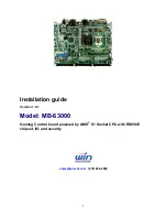 WIN Enterprises MB-63000 Installation Manual предпросмотр