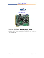 WIN Enterprises MB-63020 User Manual предпросмотр