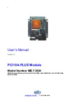 WIN Enterprises MB-73030 User Manual предпросмотр