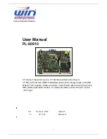 Preview for 1 page of WIN Enterprises PL-80910 User Manual