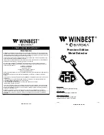 Предварительный просмотр 1 страницы Winbest Premiere Edition Metal Detector Manual