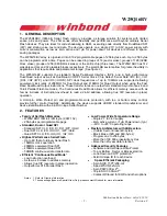 Preview for 2 page of Winbond 25Q16BVFIG User Manual