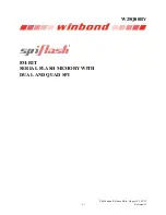 Preview for 1 page of Winbond Spiflash W25Q80BV Manual