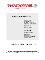 Preview for 1 page of Winchester TS12-30 Owner'S Manual