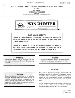 Preview for 1 page of Winchester WOL Series Installation, Operation And Maintenance Instructions