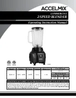 Winco Accelmix XLB-44 Operating Instructions Manual preview