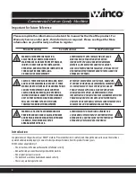 Preview for 2 page of Winco CCM-28 Operating Instructions Manual