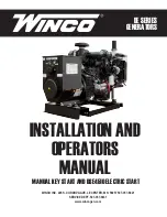 Winco DE SERIES Installation And Operator'S Manual preview