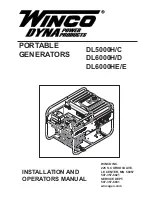 Winco DL5000H/C Installation And Operator'S Manual preview