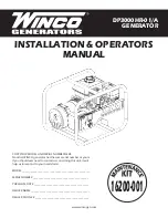 Winco DP3000HR-01/A Installation & Operator'S Manual preview