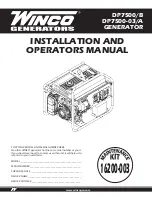 Winco DP7500-03/A Installation And Operator'S Manual preview