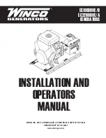 Winco EC18000VE/D Installation And Operator'S Manual preview