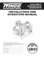 Preview for 1 page of Winco EC6010DR/T Installation And Operator'S Manual