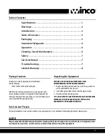 Preview for 3 page of Winco ECW-1 Operating Instructions Manual