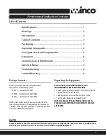 Preview for 3 page of Winco EIC-400 Operating Instructions Manual