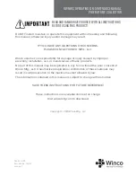 Preview for 3 page of Winco Elevate BDC 2578 Owner'S Operating And Maintenance Manual