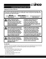 Preview for 2 page of Winco EPG-1C Operating Instructions Manual