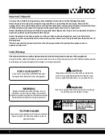 Preview for 4 page of Winco EPG-1C Operating Instructions Manual